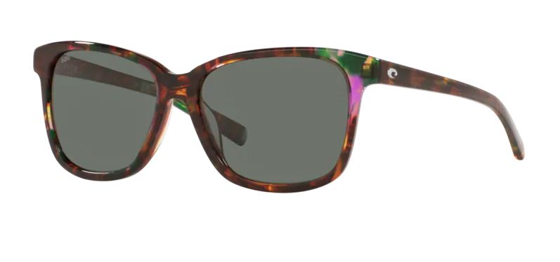 Costa Del Mar Womens May Shiny Abalone Frame - Gray 580 Glass Lens - Polarized Sunglasses