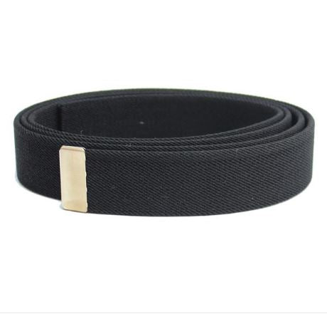 Vanguard CG Belt 1-1/4" BLK Elastic XL Nickel Silver Tip