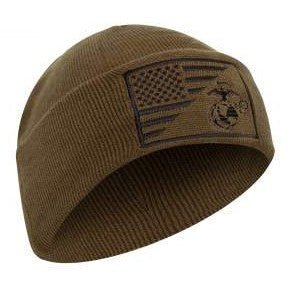 Rothco USMC Eagle, Globe and Anchor / US Flag Deluxe Fine Knit Watch Cap