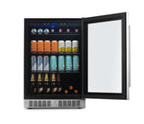 NewAir 224 Can Premium Built-in Beverage Fridge with Color Changing Lights