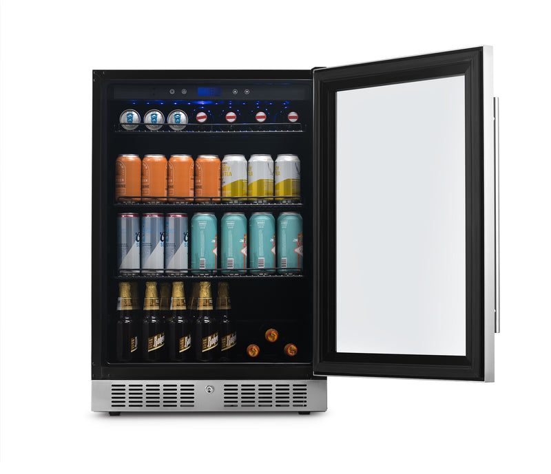 NewAir 224 Can Premium Built-in Beverage Fridge with Color Changing Lights