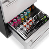 NewAir 24” Built-in 20 Bottle and 80 Can Dual Drawer Outdoor Wine and Beverage Fridge