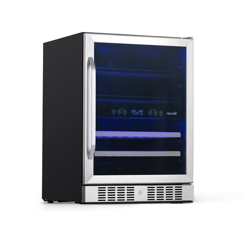 NewAir 24” Built-in Dual Zone 20 Bottle and 70 Can Wine and Beverage Fridge