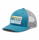 Columbia Mens PFG Fish Flag Mesh Mid Crown Snapback Cap