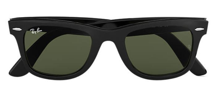 Ray-Ban Original Wayfarer Classic Polarized Sunglasses - Black/G-15 Green