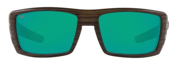 Costa Del Mar Mens Rafael Matte Olive Teak Frame - Green Mirror 580 Plastic Lens - Polarized Sunglasses