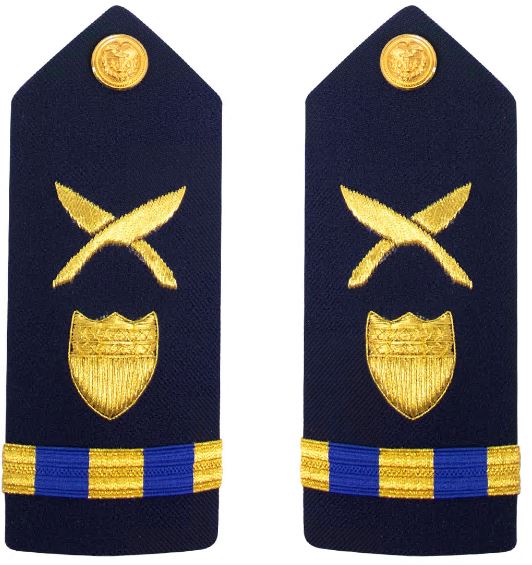Vanguard Coast Guard Warrant Officer 3 Male Hard Shoulder Board:  Personnel Administration