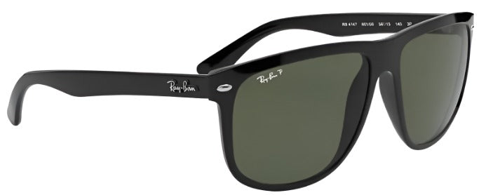 Ray-Ban RB4147 Polarized Sunglasses - Black/G-15 Green