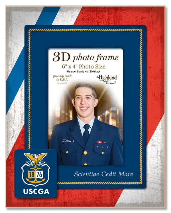 Coast Guard Academy 3-D Photo Frame - Vertical