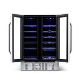 NewAir 24" Built-In Dual Zone 18 Bottle & 58 Can Wine Cooler