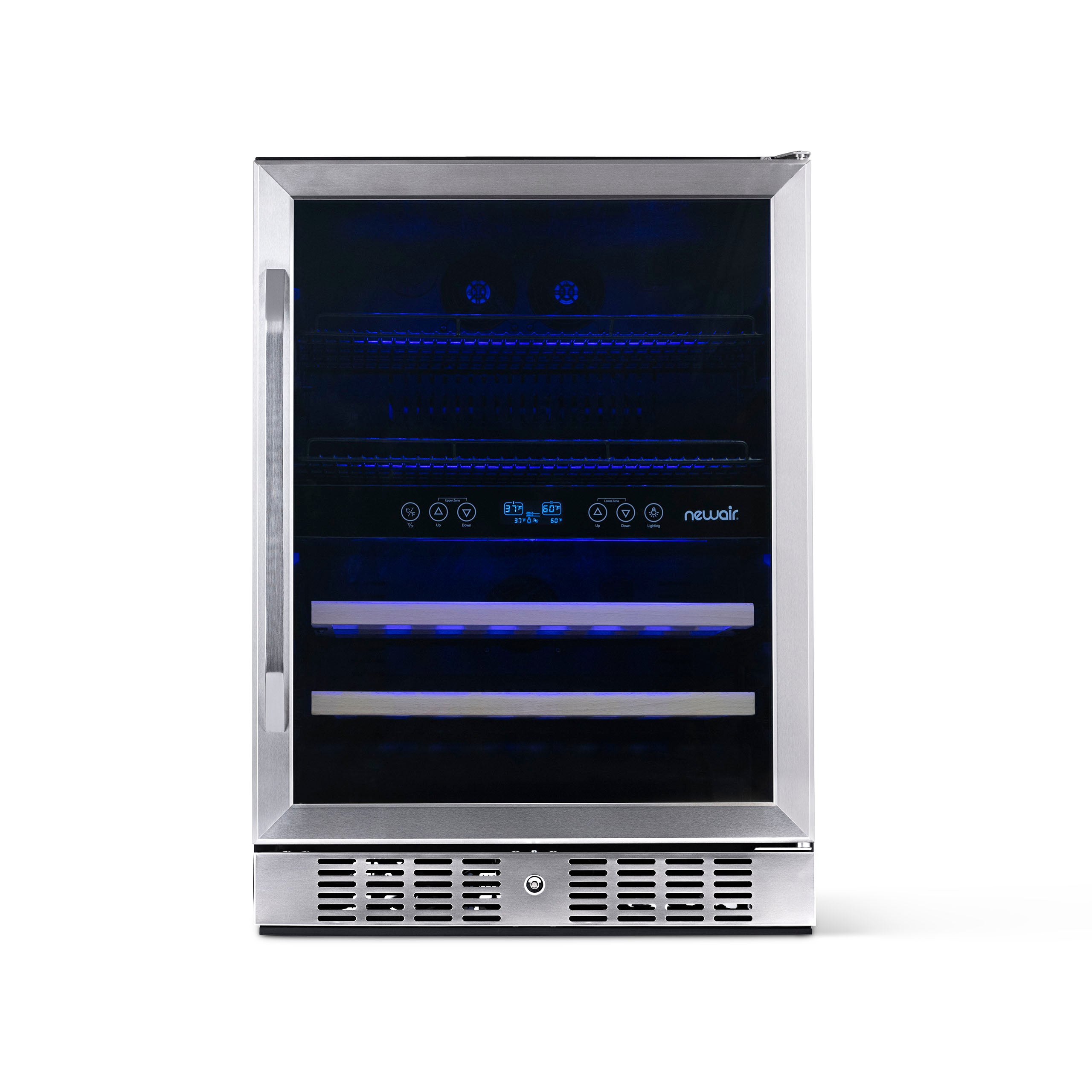 NewAir 24” Built-in Dual Zone 20 Bottle and 70 Can Wine and Beverage Fridge