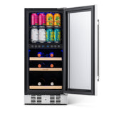 NewAir 48 Can, 9 Wine Bottle Dual Zone Compressor Wine Cooler