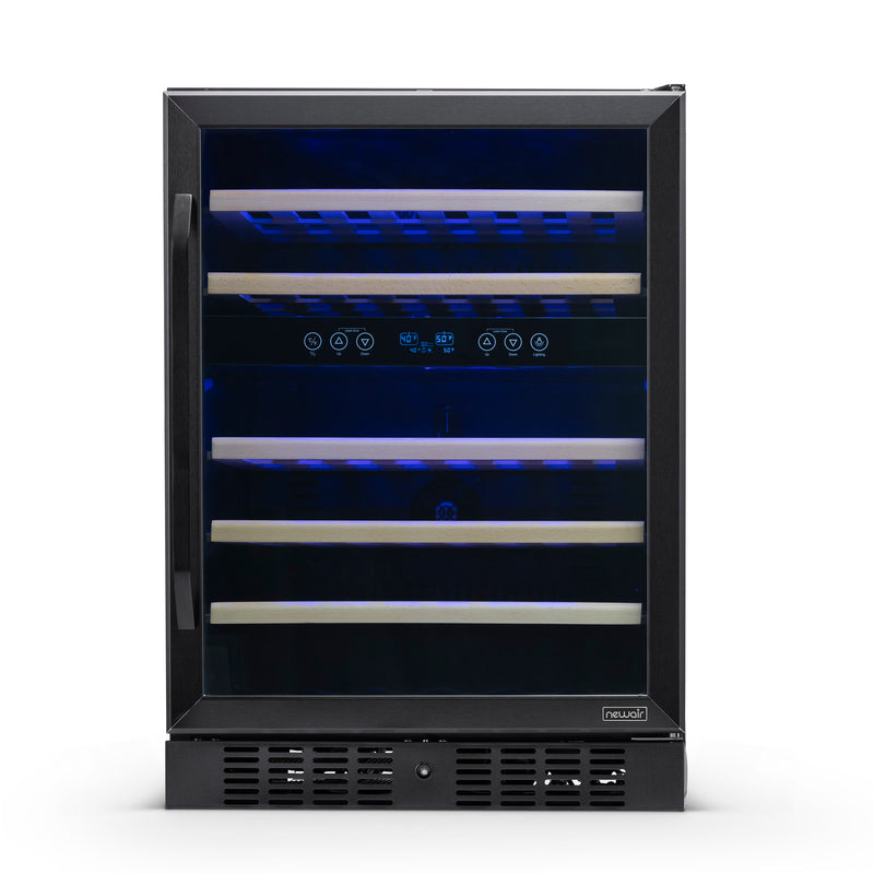 NewAir 24" Built-in 46 Bottle Dual Zone Compressor Wine Cooler