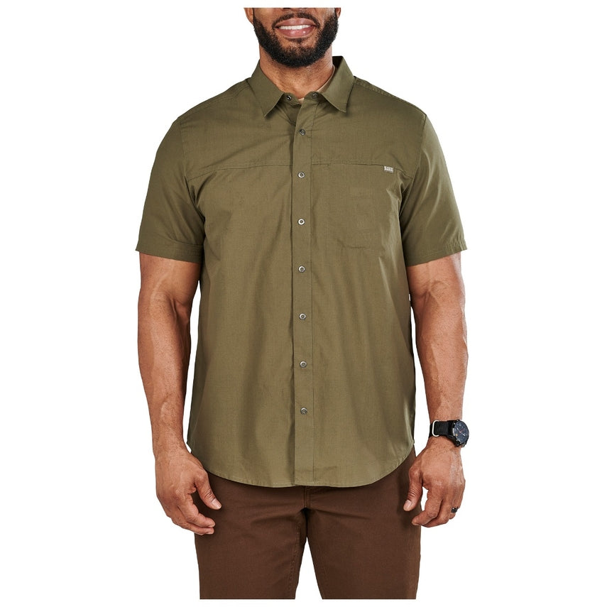 5.11 Mens Wyatt Short Sleeve Button Down Polo Shirt