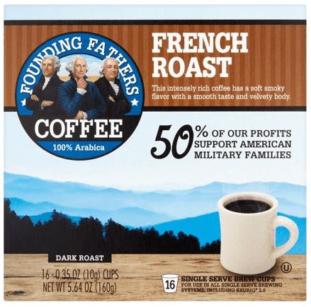 Founding Fathers Coffee French Roast Dark Roast - 16 Count