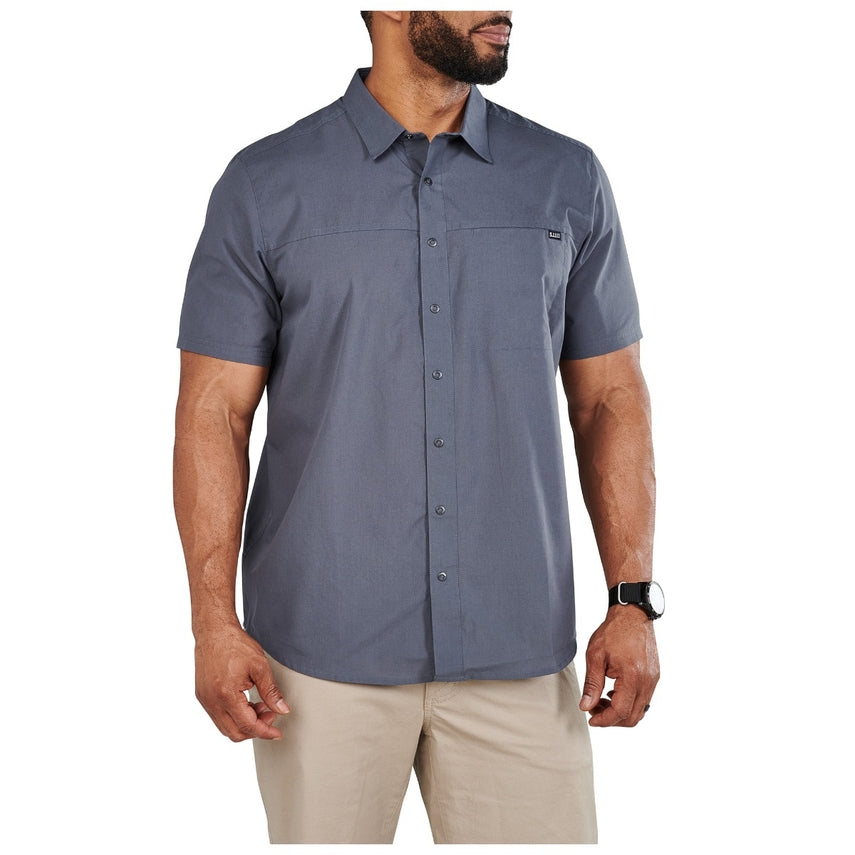 5.11 Mens Wyatt Short Sleeve Button Down Polo Shirt