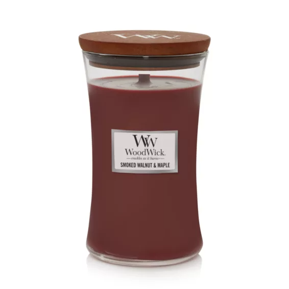 WoodWick Smoked Walnut And Maple Large Hourglass Jar - 21.5 oz.