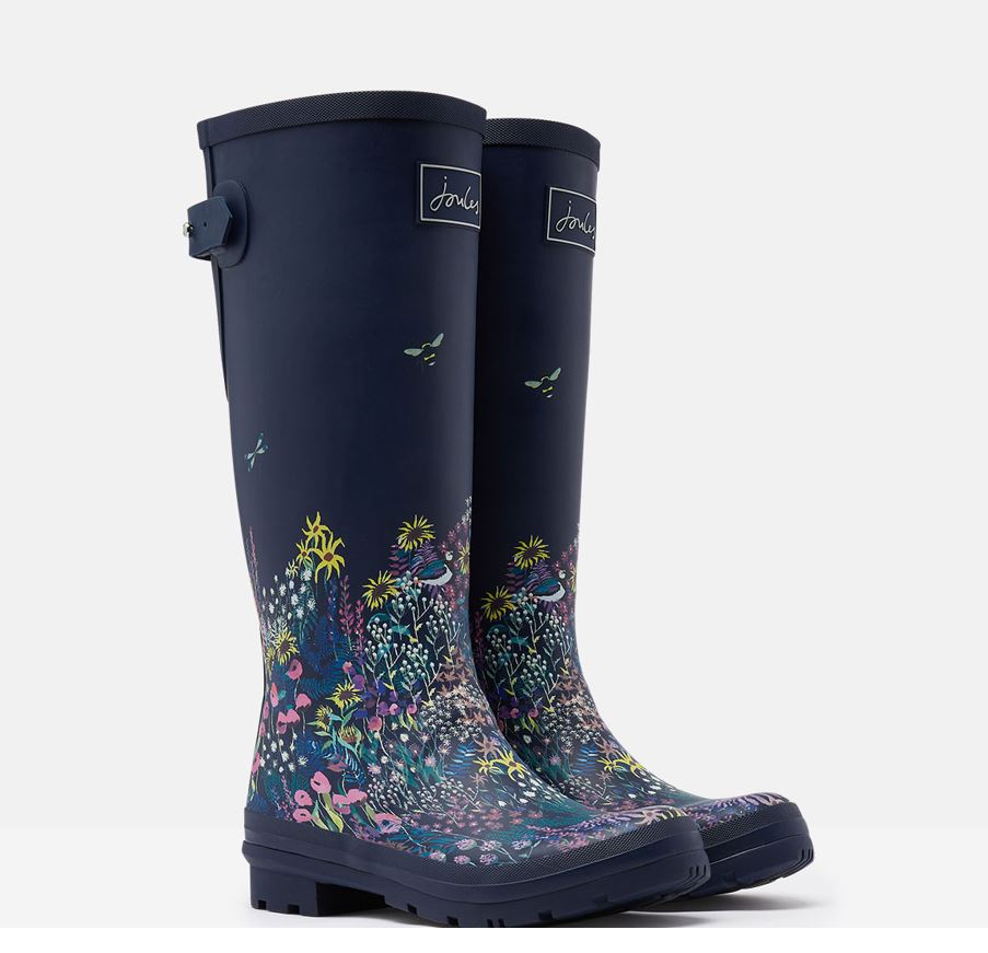 Joules Womens Molly Mid Height Printed Rain Boots ShopCGX