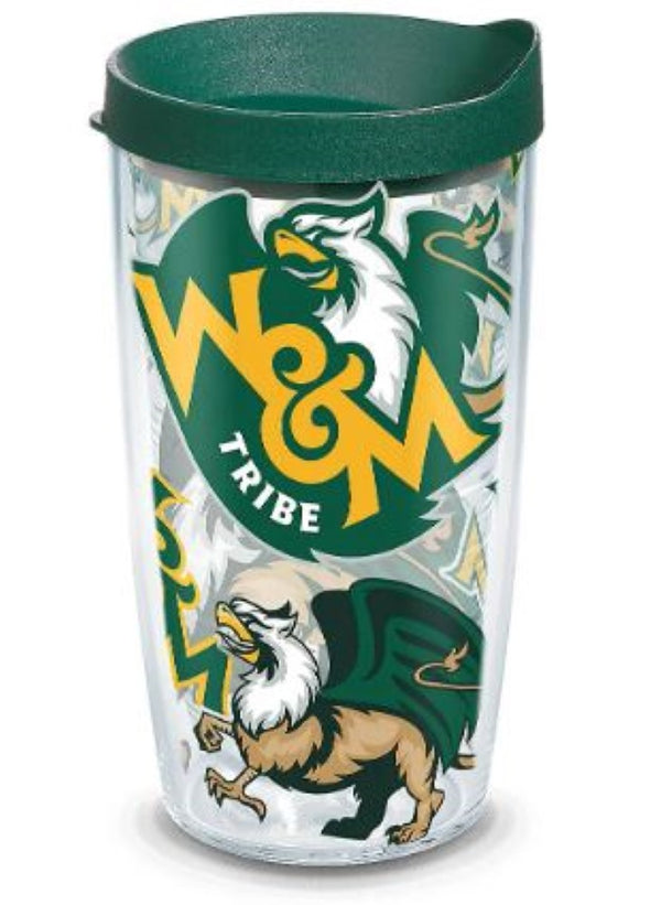tervis William & Mary Tribe All Over Wrap Insulated Tumbler With Travel Lid - 16 Oz.