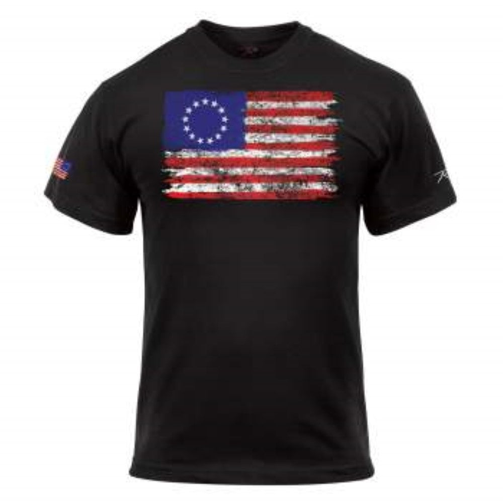 Rothco Mens Colonial Betsy Ross Flag Short Sleeve T-Shirt