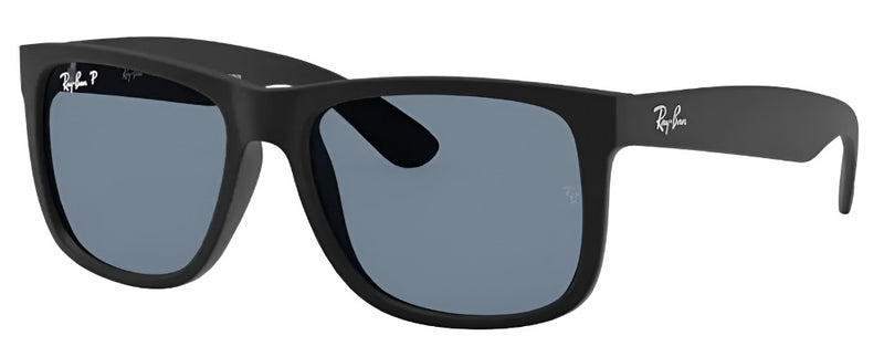 Ray-Ban Mens Justin Classic Polarized Sunglasses Black/Blue