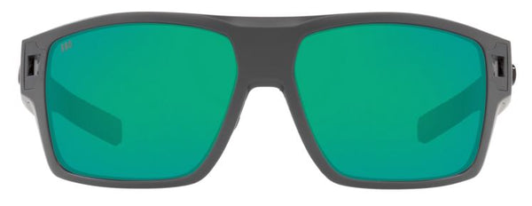 Costa Del Mar Diego Matte Gray Frame - Green Mirror 580 Glass Lens - Polarized Sunglasses