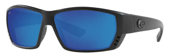 Costa Del Mar Mens Tuna Alley Blackout Frame - Blue Mirror 580 Plastic Lens - Polarized Sunglasses