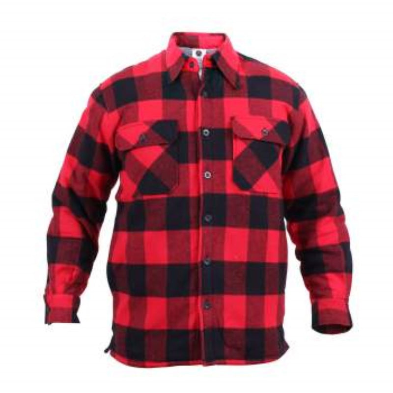 Rothco Mens Extra Heavyweight Buffalo Plaid Sherpa Lined Flannel Shirt - Size S - XL