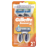 Gillette Mens Sensor5 Disposable Razor - 2 Count