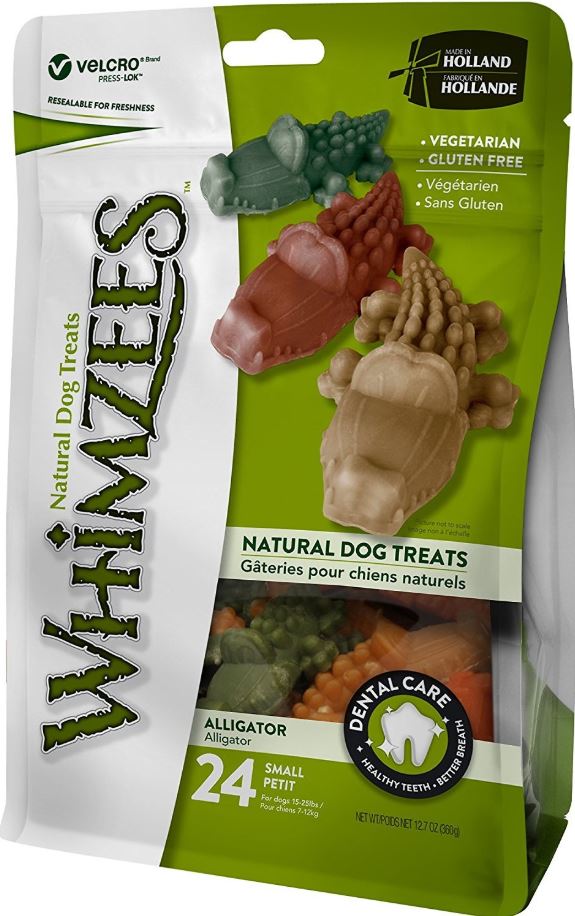 WHIMZEES Natural Alligator Dental Dog Treats - Small - 24 Count