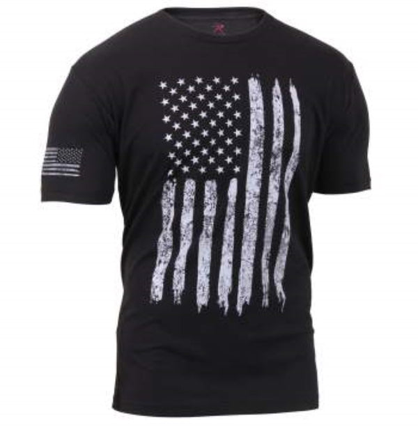 Rothco Mens Distressed US Flag Athletic Fit Short Sleeve T-Shirt - Size S - XL