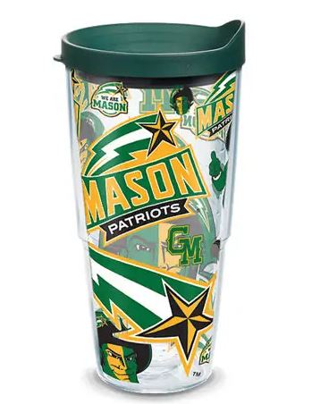 tervis George Mason Patriots All Over Wrap Insulated Tumbler With Travel Lid - 24 Oz