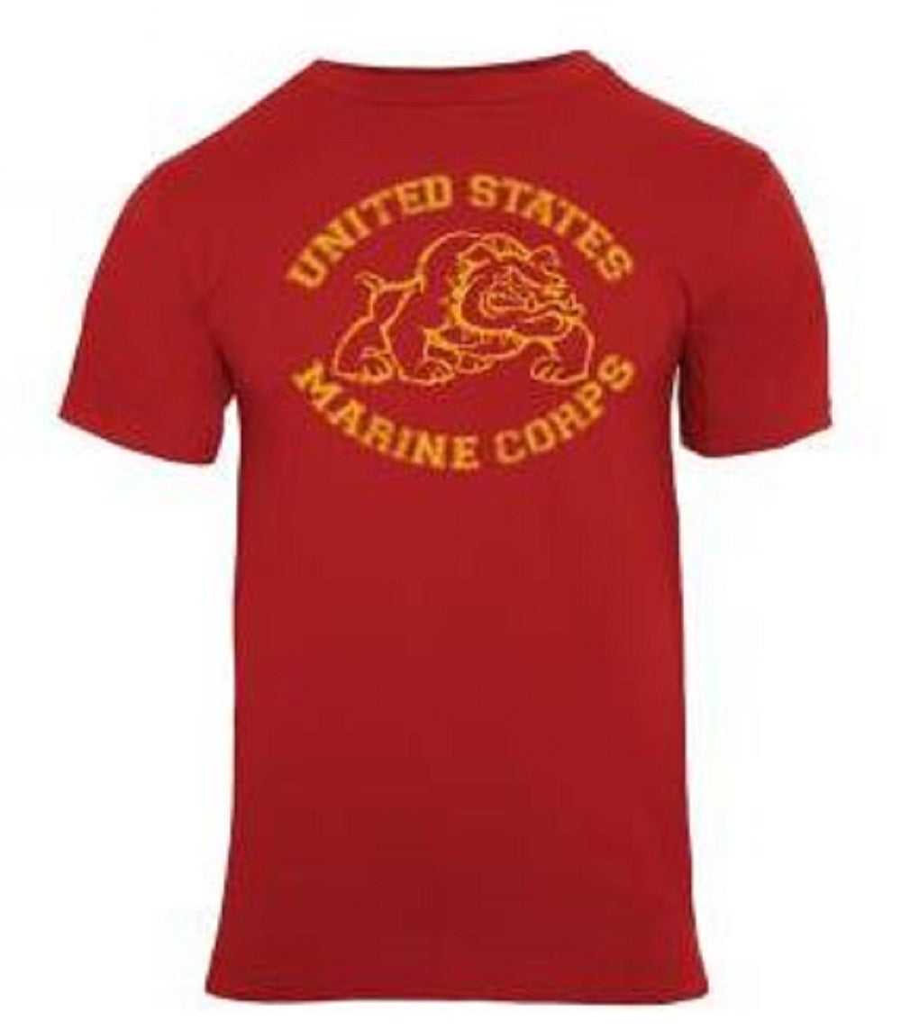 Rothco Mens Marines Vintage U.S. Marine Bulldog Short Sleeve T-Shirt - Size 2XL
