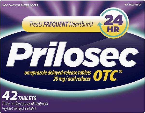Prilosec OTC Frequent Heartburn Relief Medicine and Acid Reducer - 42 Tablets