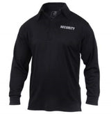 Rothco Mens Moisture Wicking Long Sleeve Security Polo Shirt - Size S - XL