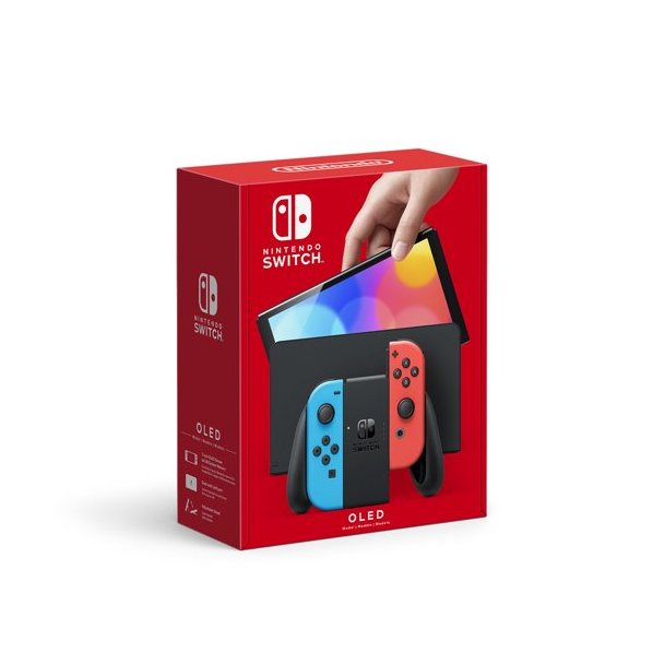 Nintendo Switch OLED Model 64GB Console - Neon Red/Neon Blue Joy Nintendo Switch OLED Model 64GB Console - Neon Red/Neon Blue Joy