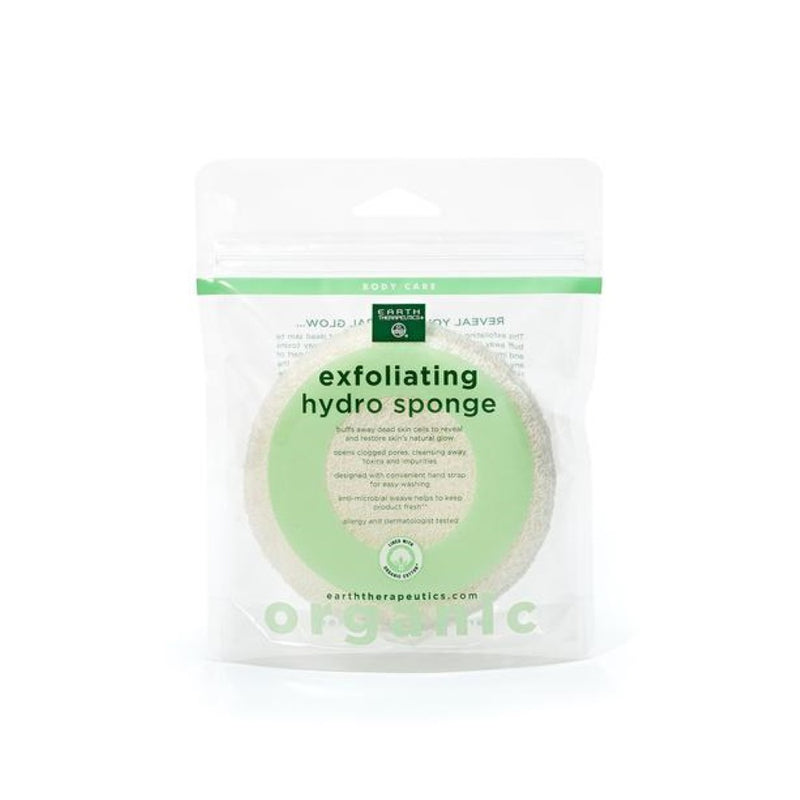 Earth Therapeutics Organic Cotton Exfoliating Hydro Sponge - Round