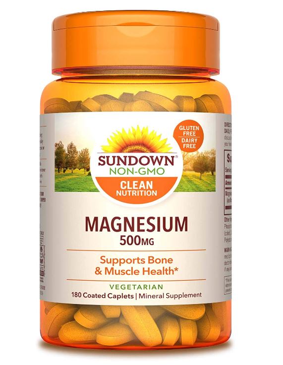 Sundown Naturals Mineral Supplement Magnesium Caplets - 500mg - 180 Count