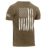 Rothco Mens Distressed US Flag Athletic Fit Short Sleeve T-Shirt - Size S - XL