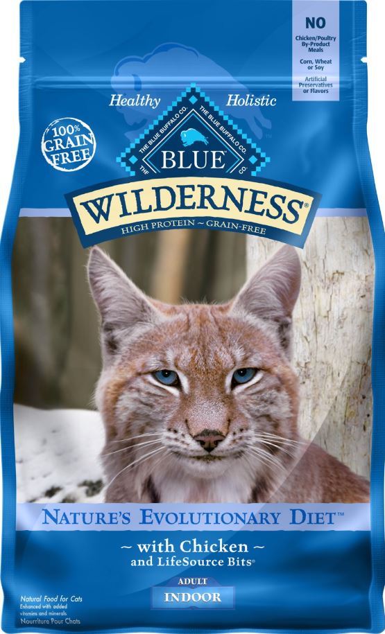 Blue Buffalo Wilderness Indoor Chicken Recipe Grain Free Dry Cat Food - 5 lbs.