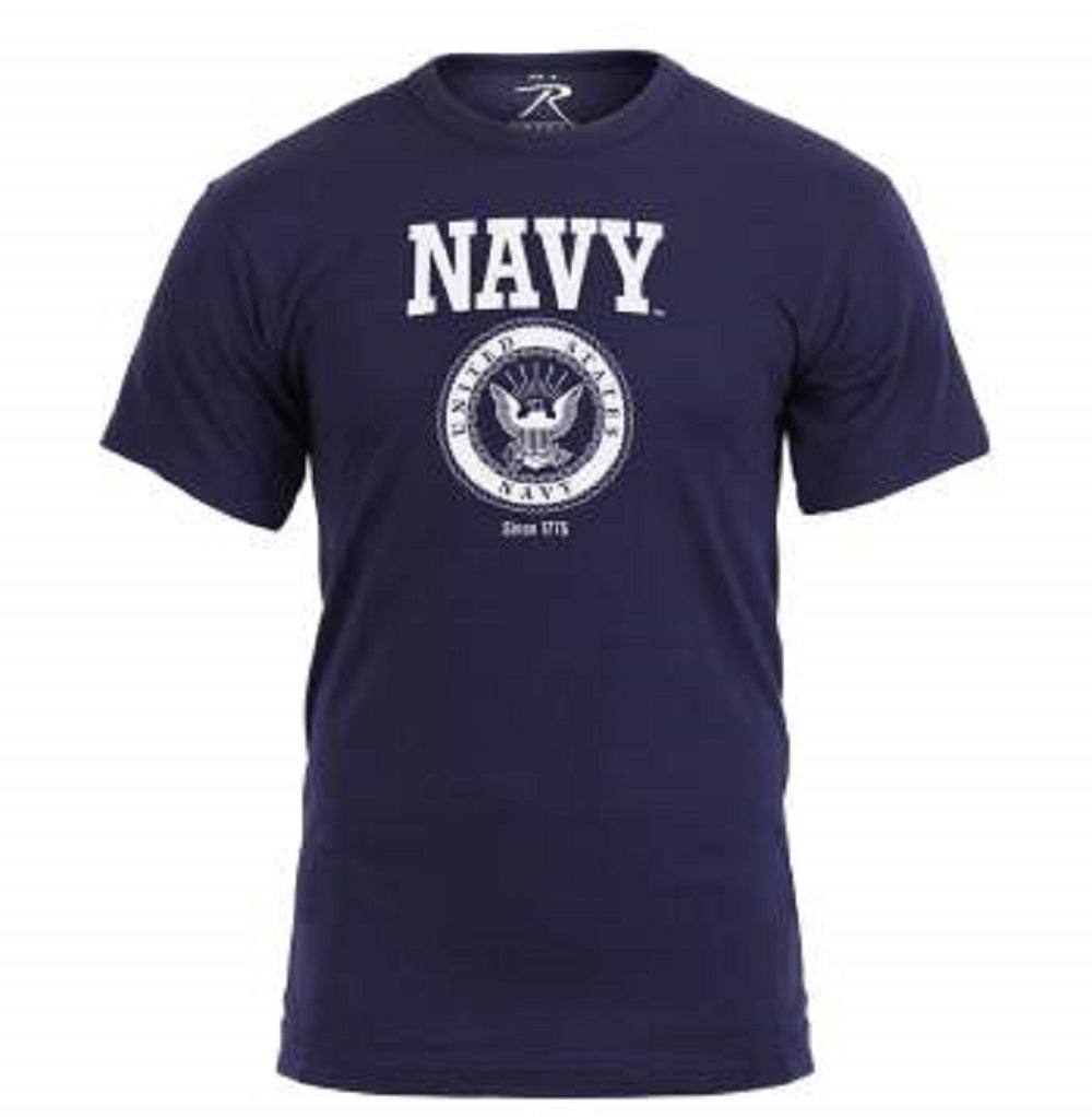 Rothco Mens Navy Emblem Short Sleeve T-Shirt - Size S - XL