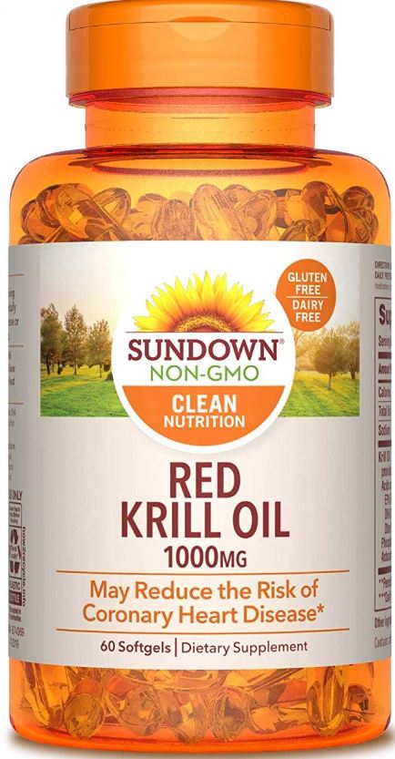 Sundown Naturals Supplement Red Krill Oil Softgels - 1000mg - 60 Count