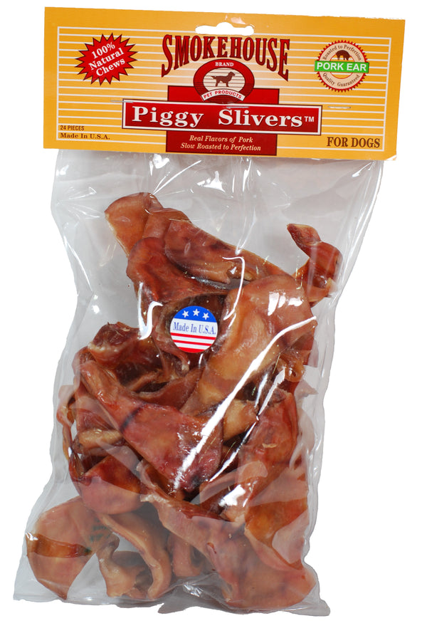 SMOKEHOUSE Piggy Slivers - 24 Count