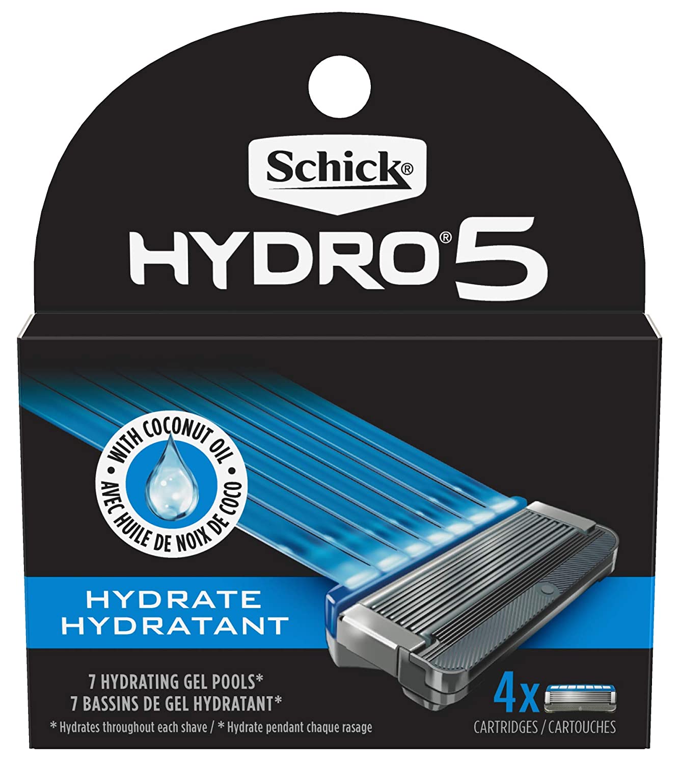 Schick Hydro 5 Sense Hydrate Razor Refills for Men - 4 Count