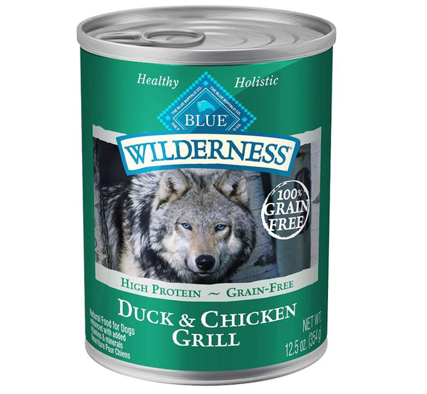 Blue Buffalo Wilderness Duck and Chicken Grill Grain Free Canned Wet Dog Food - 12.5 oz.