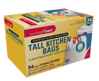 Exchange Select Tall Kitchen Bags - 13 Gallon - 34 Pack