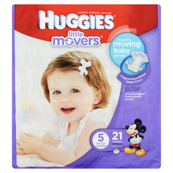 Huggies Little Movers Diapers, Size 5, 21 Count