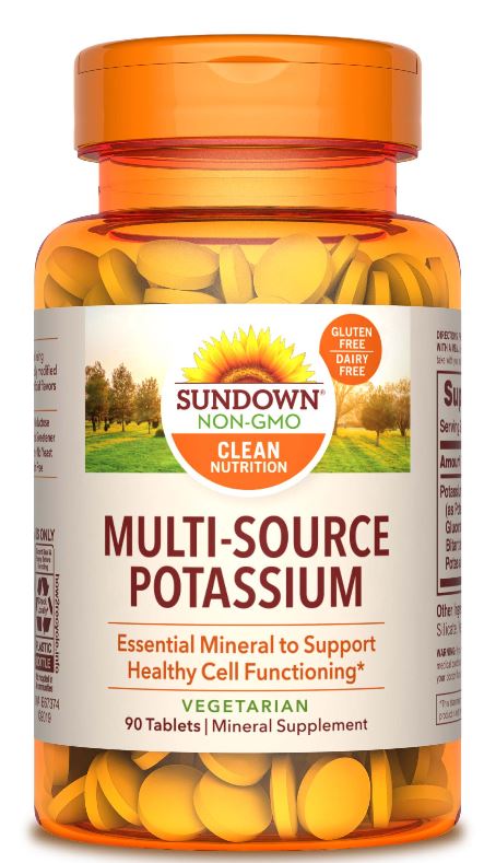 Sundown Naturals Mineral Supplement Multi-Source Potassium Tablets - 90 Count