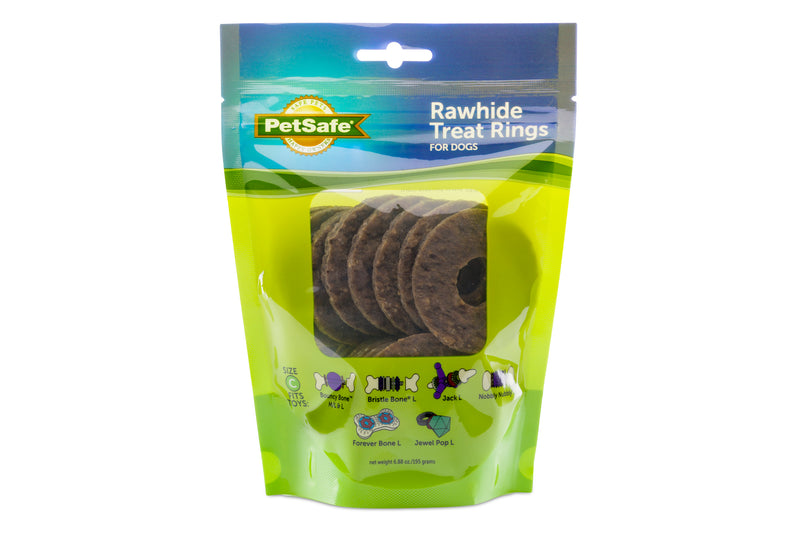 PetSafe Busy Buddy Rawhide Treat Ring Refills Original Rawhide - Large