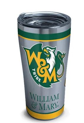 tervis William & Mary Tribe Tradition Stainless Steel Tumbler With Slider Lid - 20 Oz.